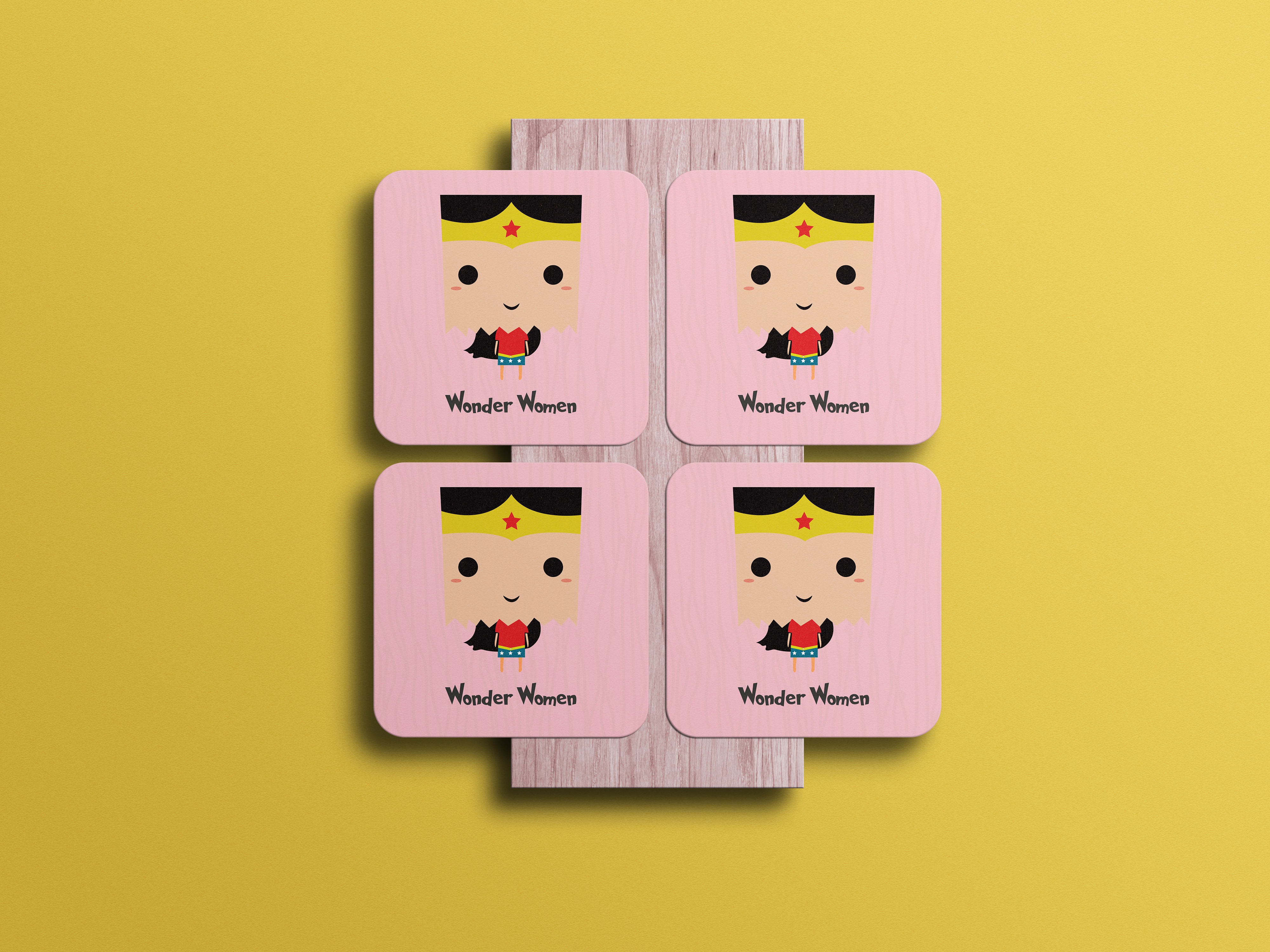 Who Runs the world- Girls! Wonder Woman Coaster Set