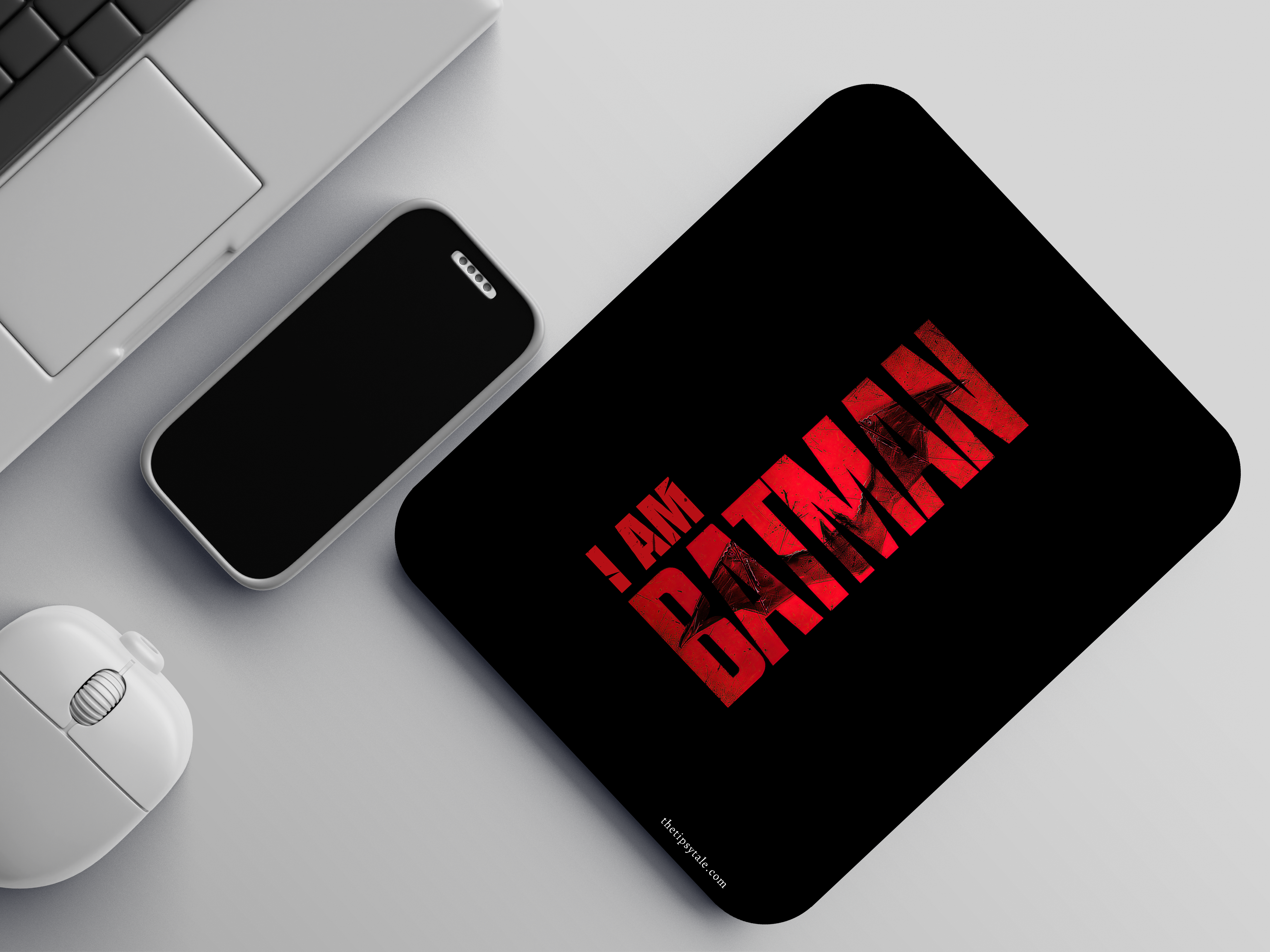 "I AM BATMAN" Mousepad Enhance Your Workspace with Style