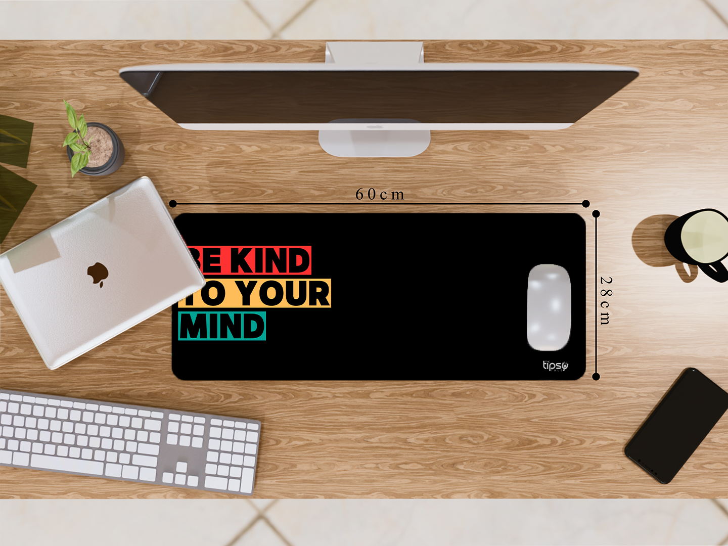 "BE KIND TO YOUR MIND" Gaming Mousepad- Elevate Your Gaming Experience