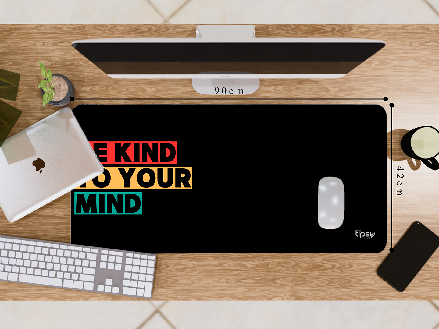"BE KIND TO YOUR MIND" Gaming Mousepad- Elevate Your Gaming Experience