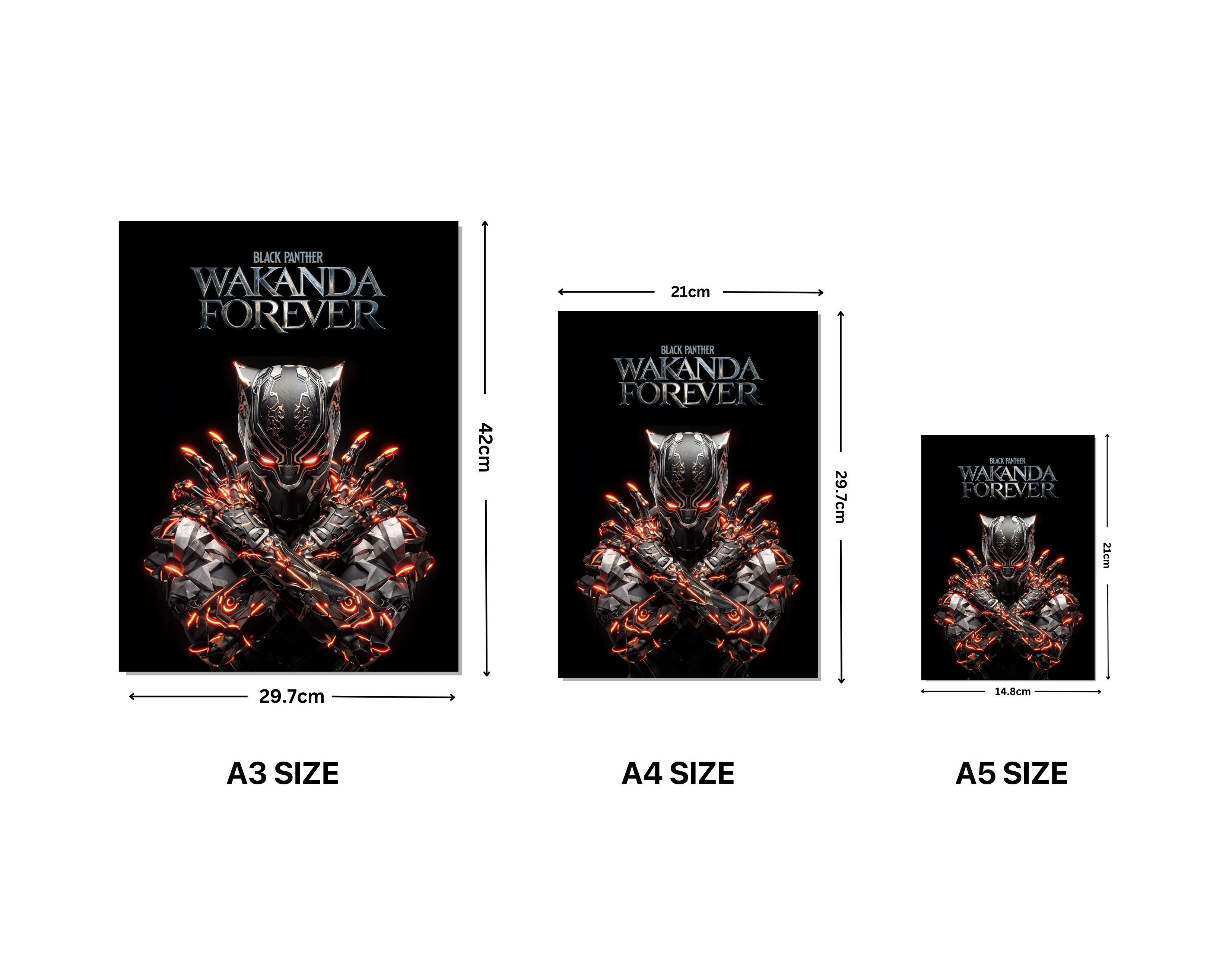 "BLACK PANTHER- THE CROSS"- Shiny & Sturdy Metallic Poster Art That Pops & Sticks (Literally!)