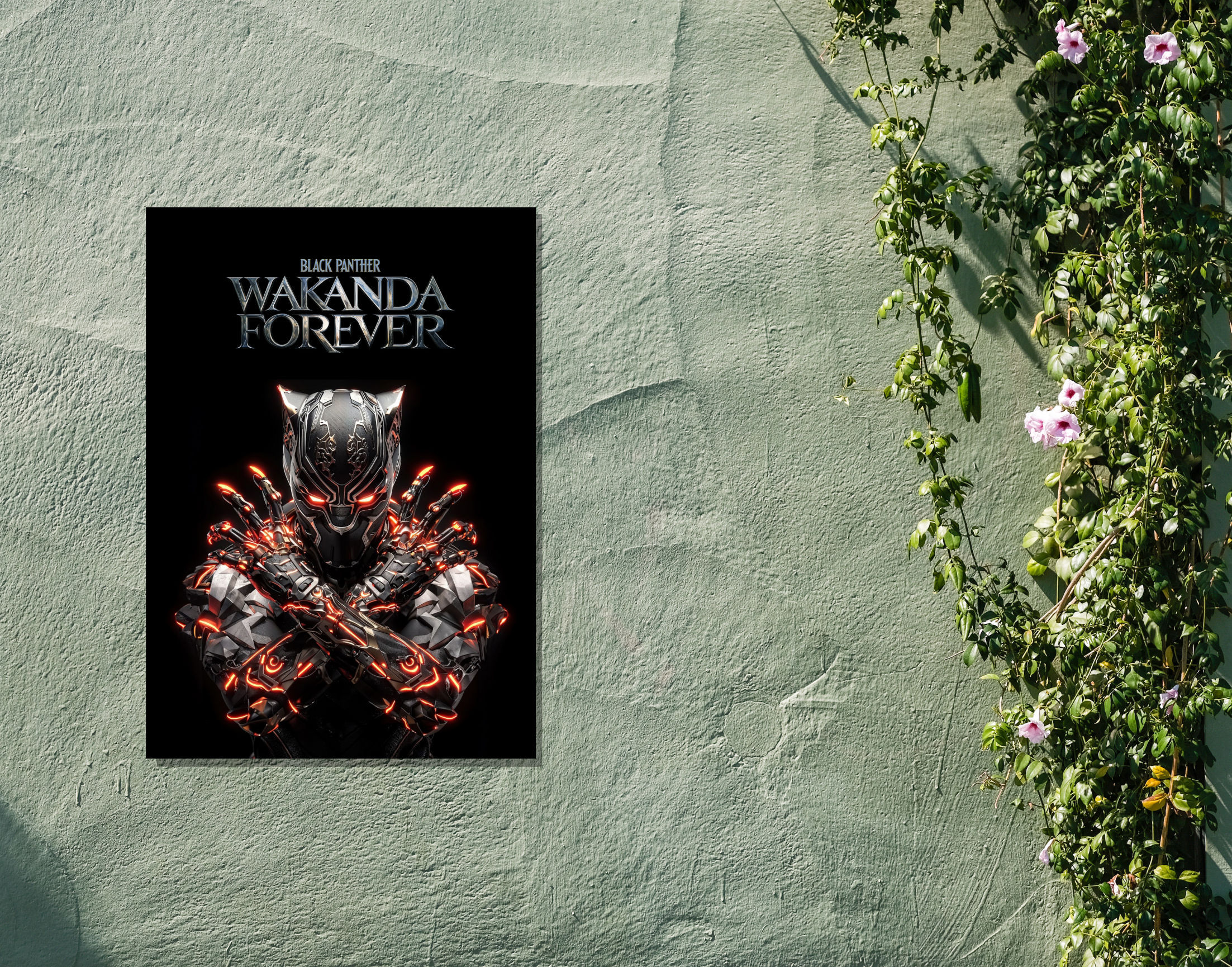 "BLACK PANTHER- THE CROSS"- Shiny & Sturdy Metallic Poster Art That Pops & Sticks (Literally!)