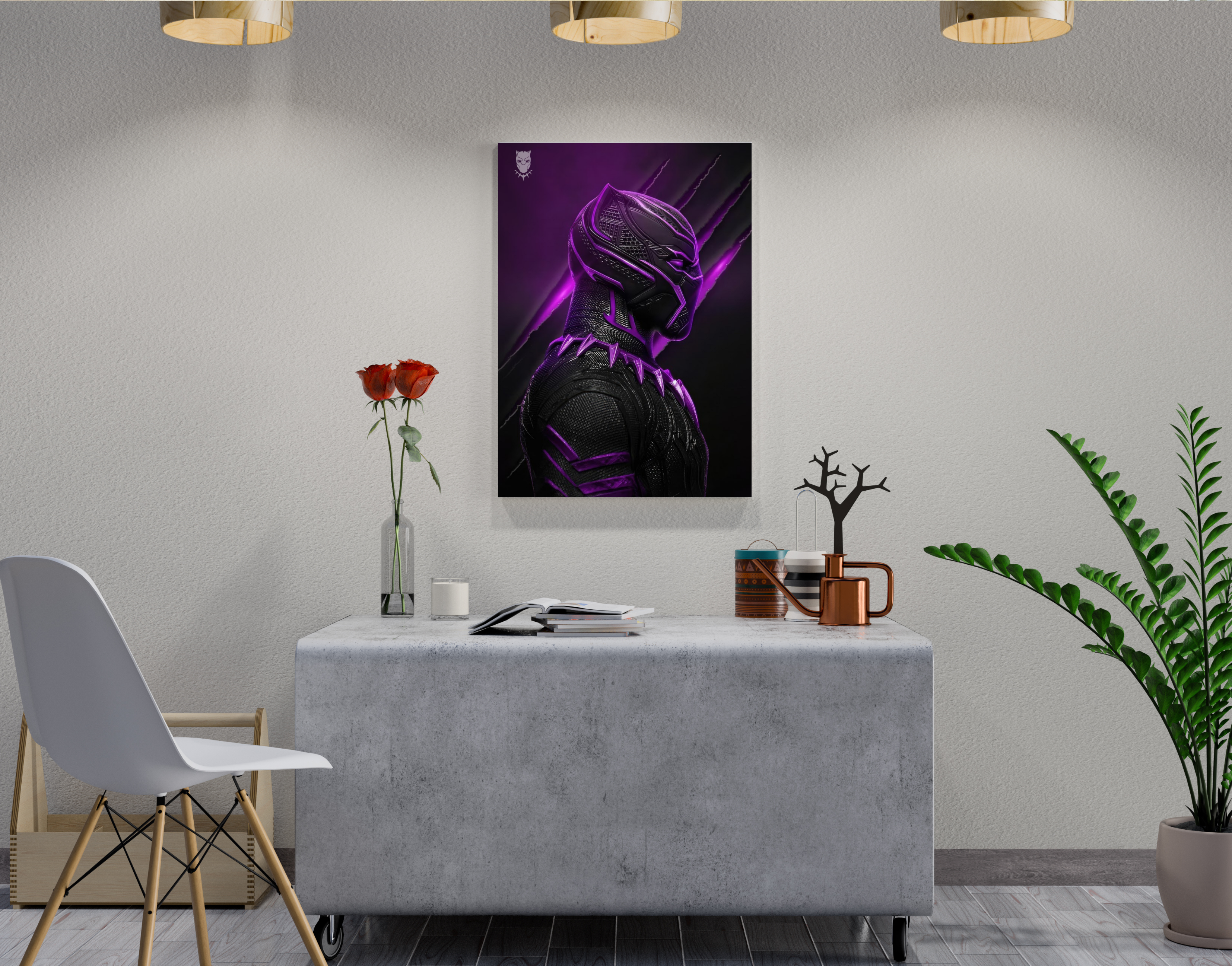 "BLACK PANTHER: VIBRANT VIBE"- Shiny & Sturdy Metallic Poster Art That Pops & Sticks (Literally!)