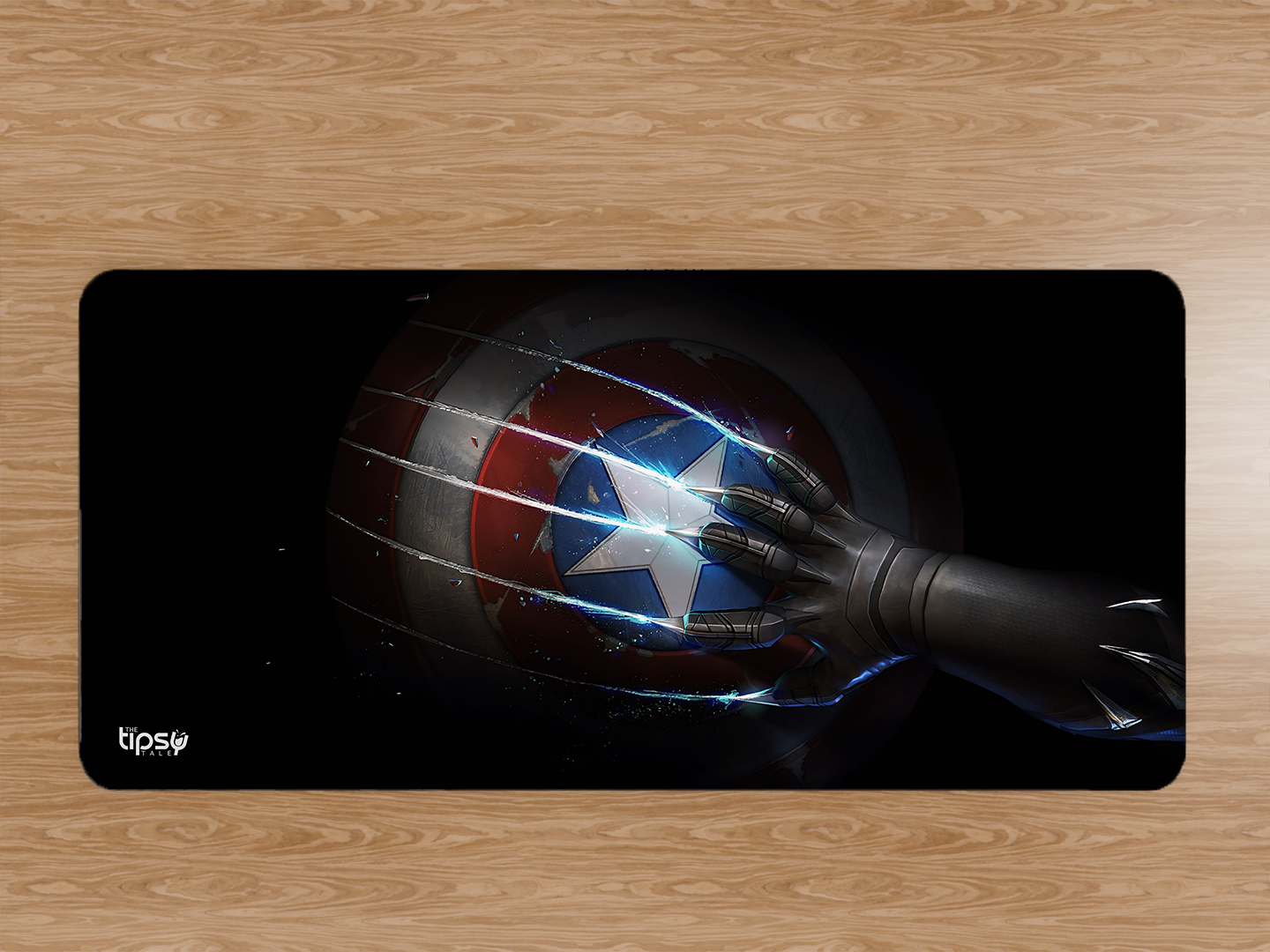 "Captain Vs Black Panther" Gaming Mousepad Elevate Your Gaming Experience