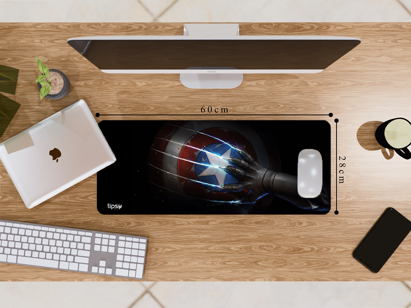 "Captain Vs Black Panther" Gaming Mousepad Elevate Your Gaming Experience