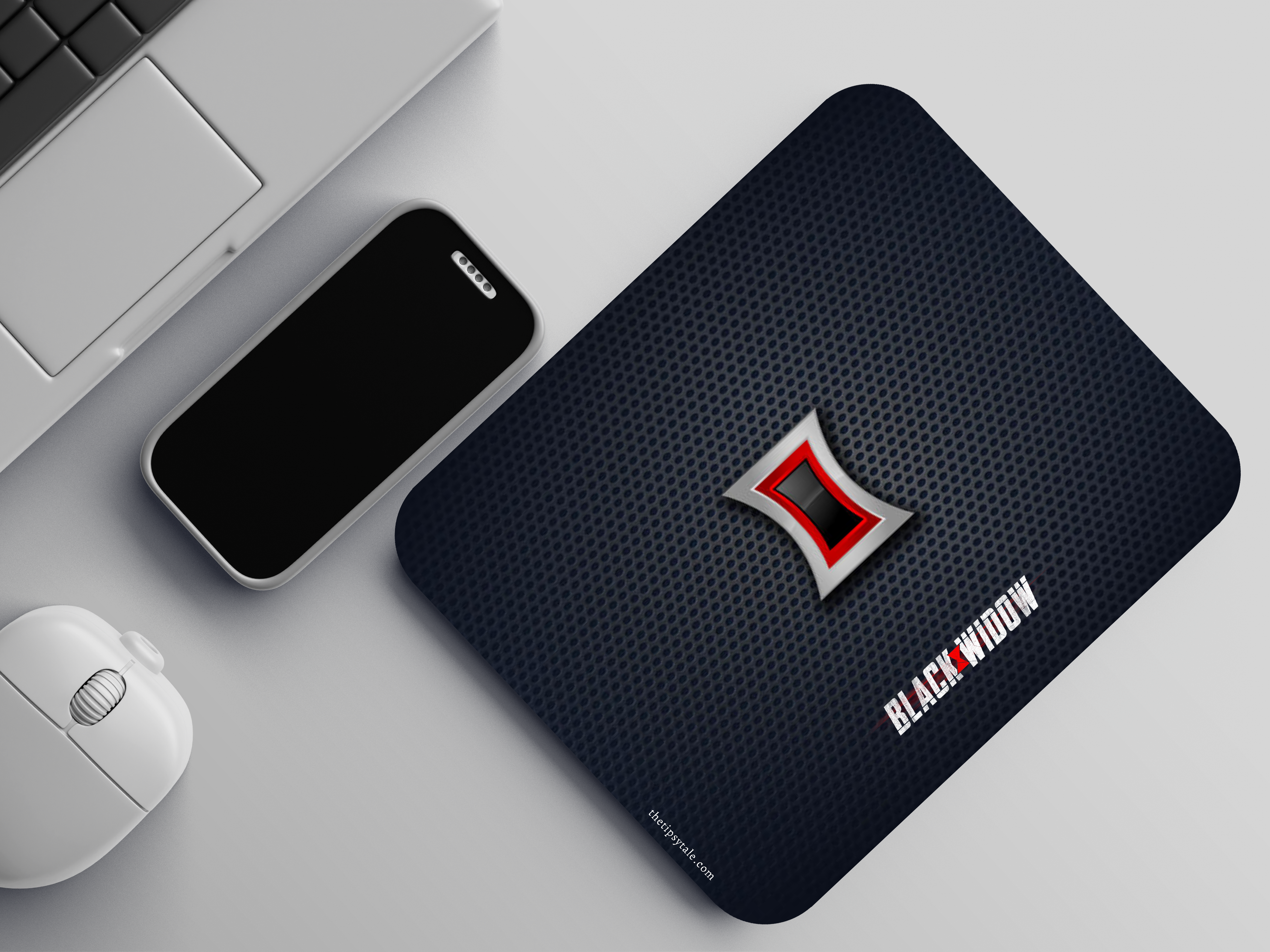 "BLACK WIDOW " Mousepad Enhance Your Workspace with Style