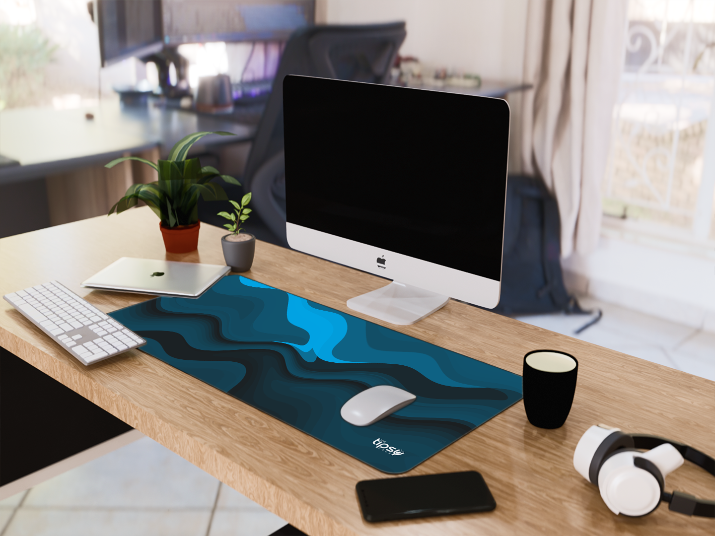 "BLUE ABSTRACT" Gaming Mousepad Elevate Your Gaming Experience