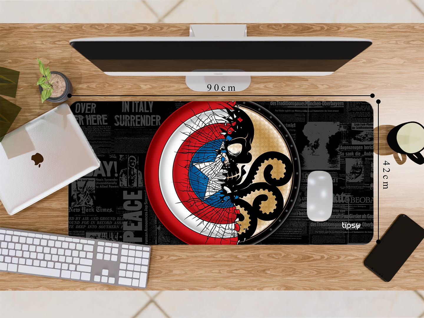 "CAPTAIN VS HYDRA" Gaming Mousepad Elevate Your Gaming Experience