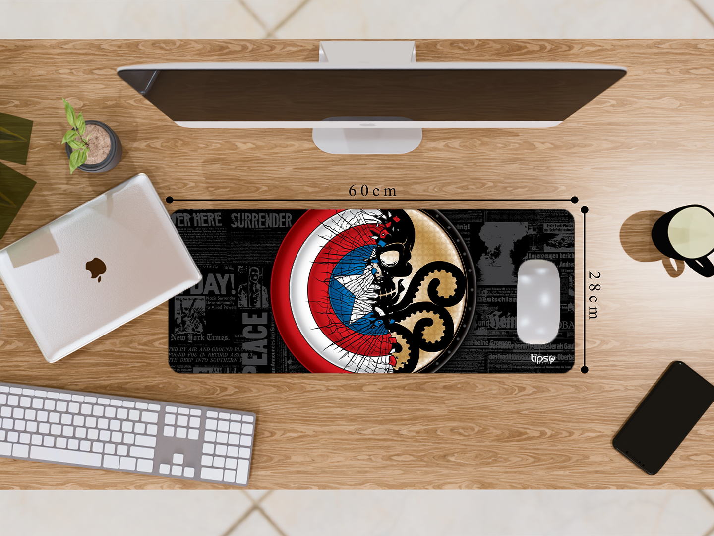 "CAPTAIN VS HYDRA" Gaming Mousepad Elevate Your Gaming Experience