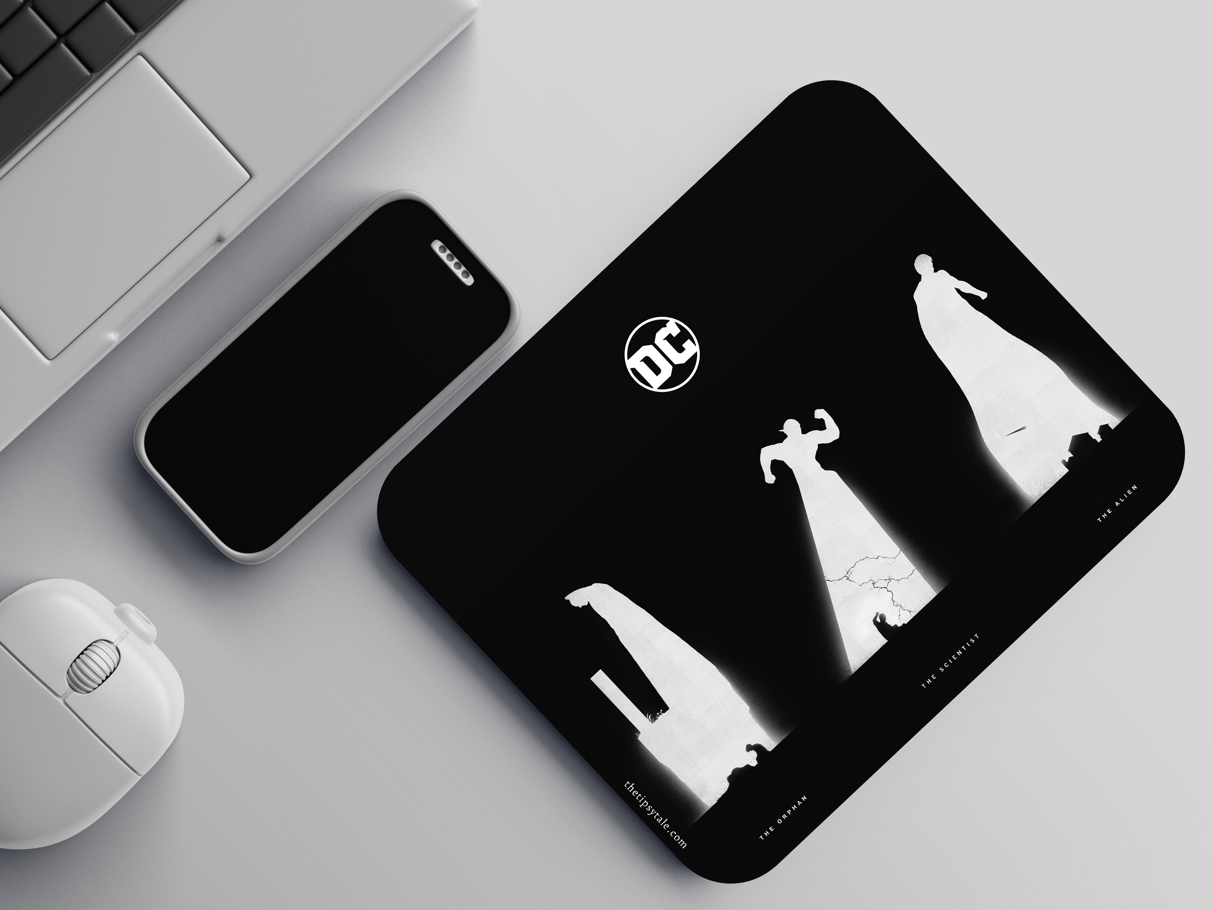 "DC HEROES- Superman, Batman & Flash" Mousepad Enhance Your Workspace with Style