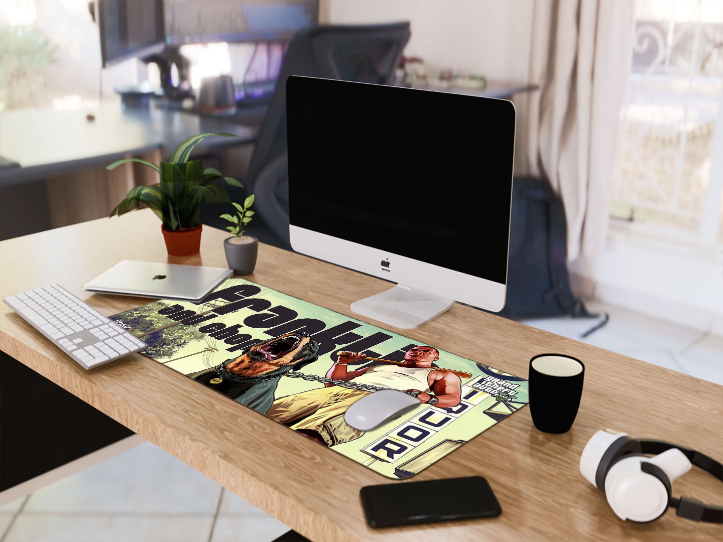 "FRANKLIN AND CHOP-GTA-GAME" Gaming Mousepad- Elevate Your Gaming Experience