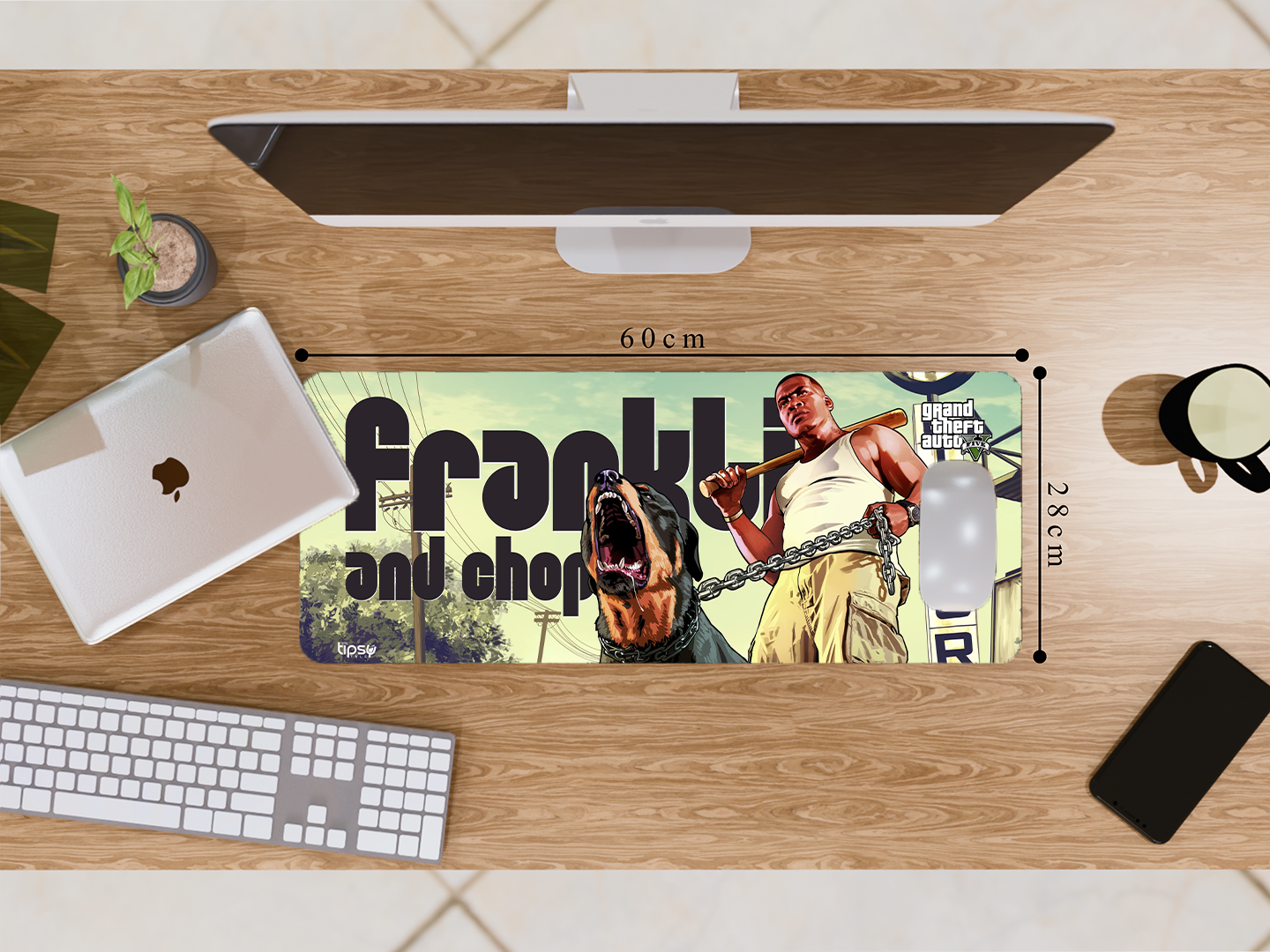 "FRANKLIN AND CHOP-GTA-GAME" Gaming Mousepad- Elevate Your Gaming Experience