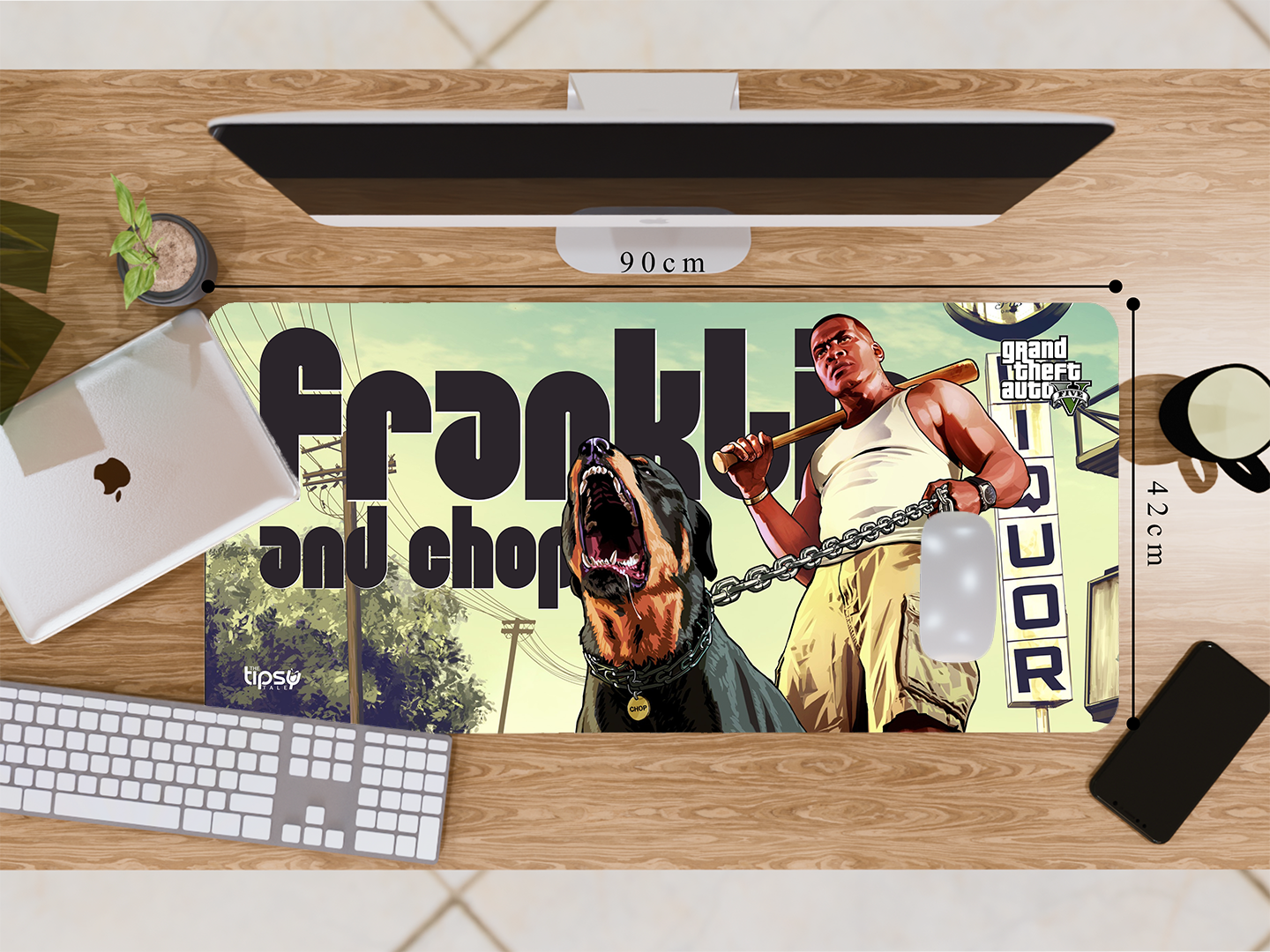 "FRANKLIN AND CHOP-GTA-GAME" Gaming Mousepad- Elevate Your Gaming Experience