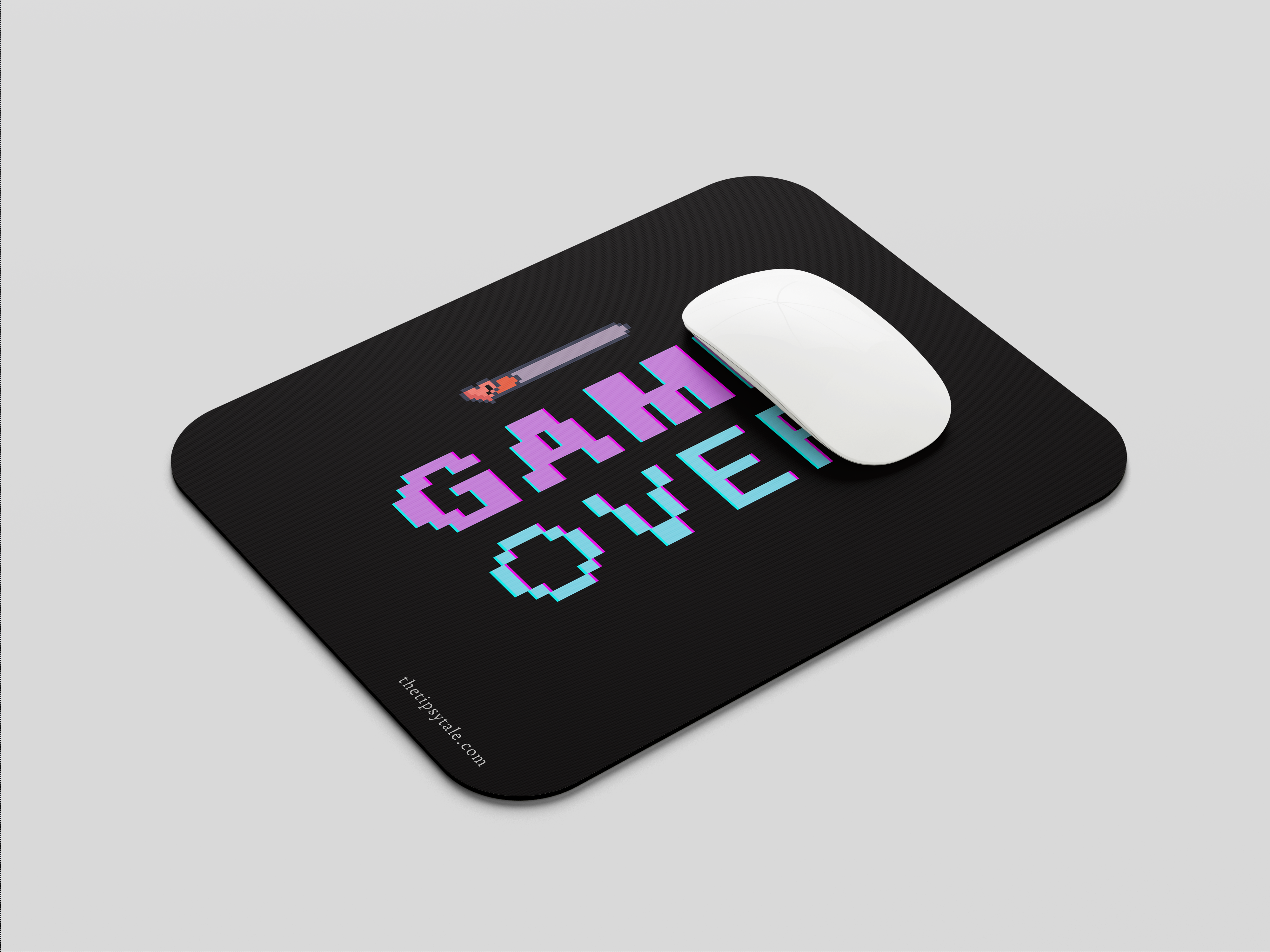 "GAME OVER Now" Mousepad Enhance Your Workspace with Style