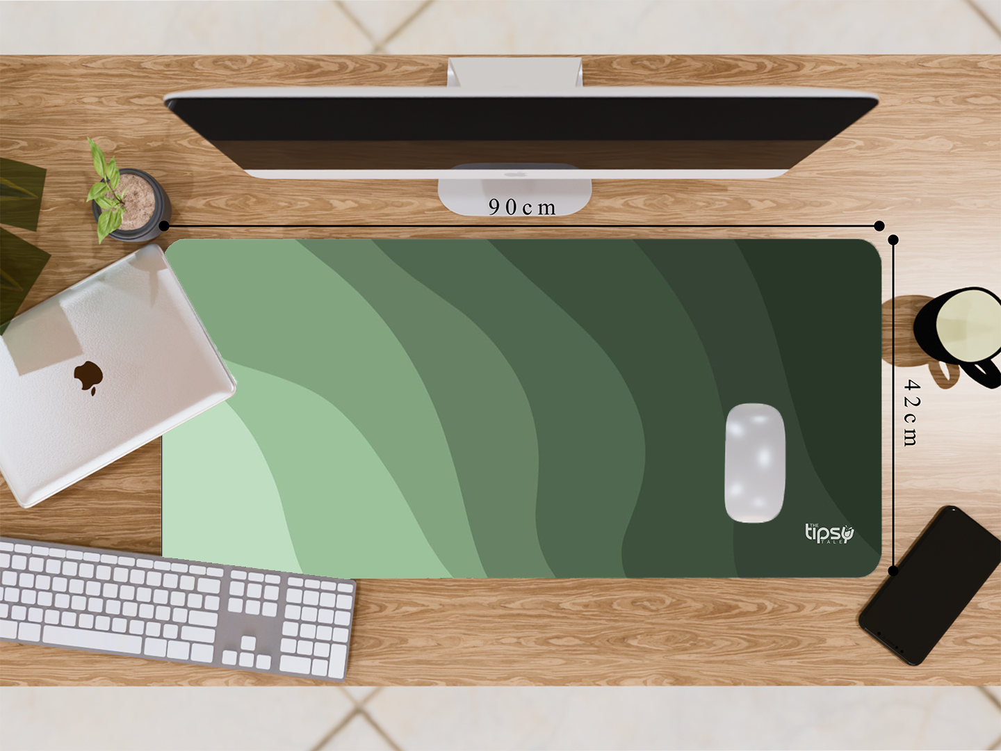 "GREEN SHADES ABSTRACT" Gaming Mousepad – Elevate Your Gaming Experience