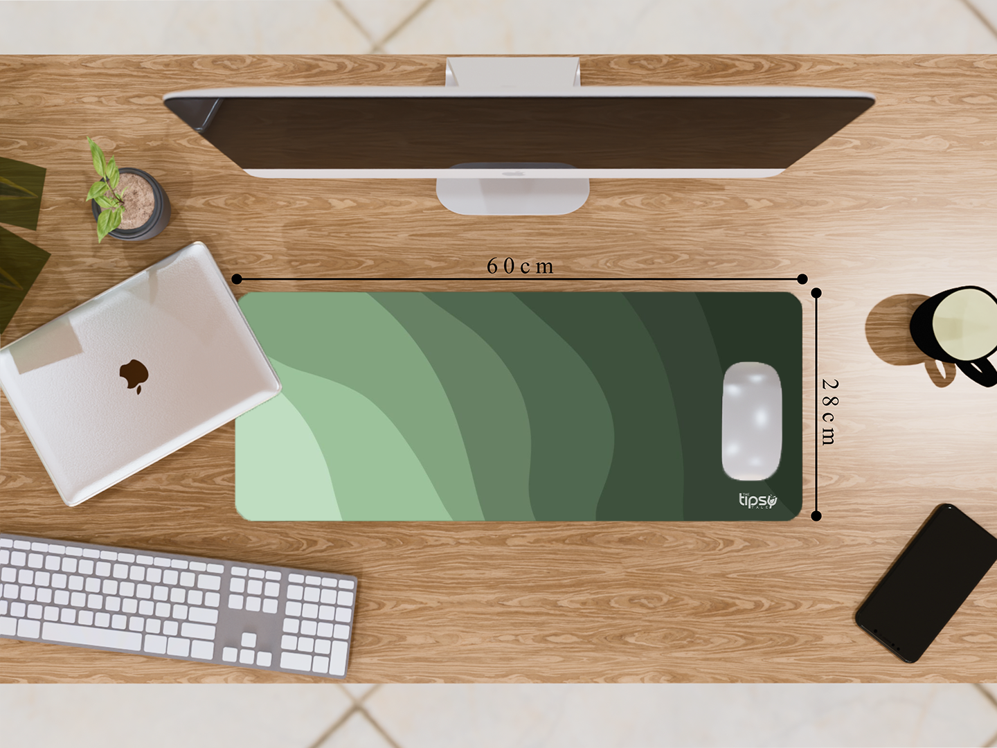 "GREEN SHADES ABSTRACT" Gaming Mousepad – Elevate Your Gaming Experience