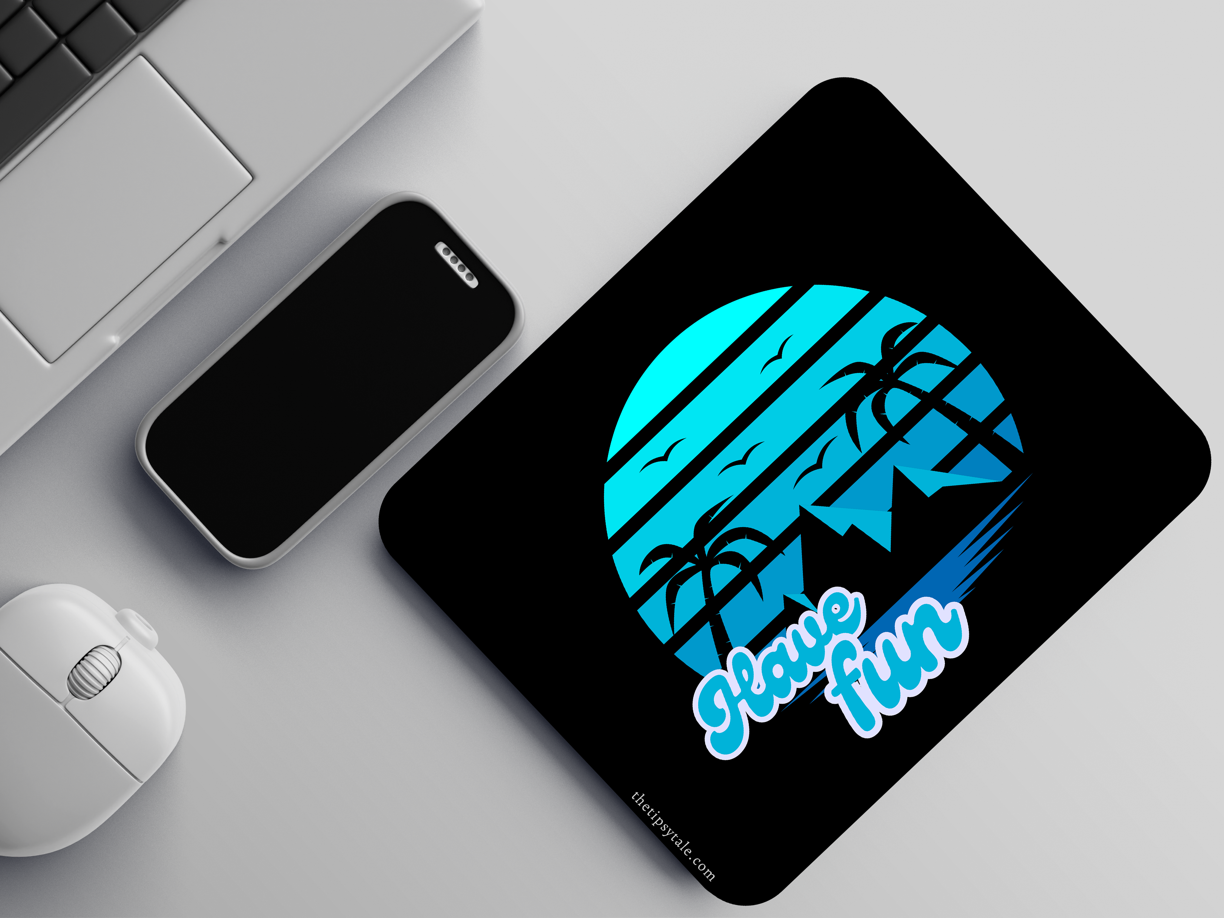 "HAVE FUN-BEACH VIBES" Mousepad Enhance Your Workspace with Style