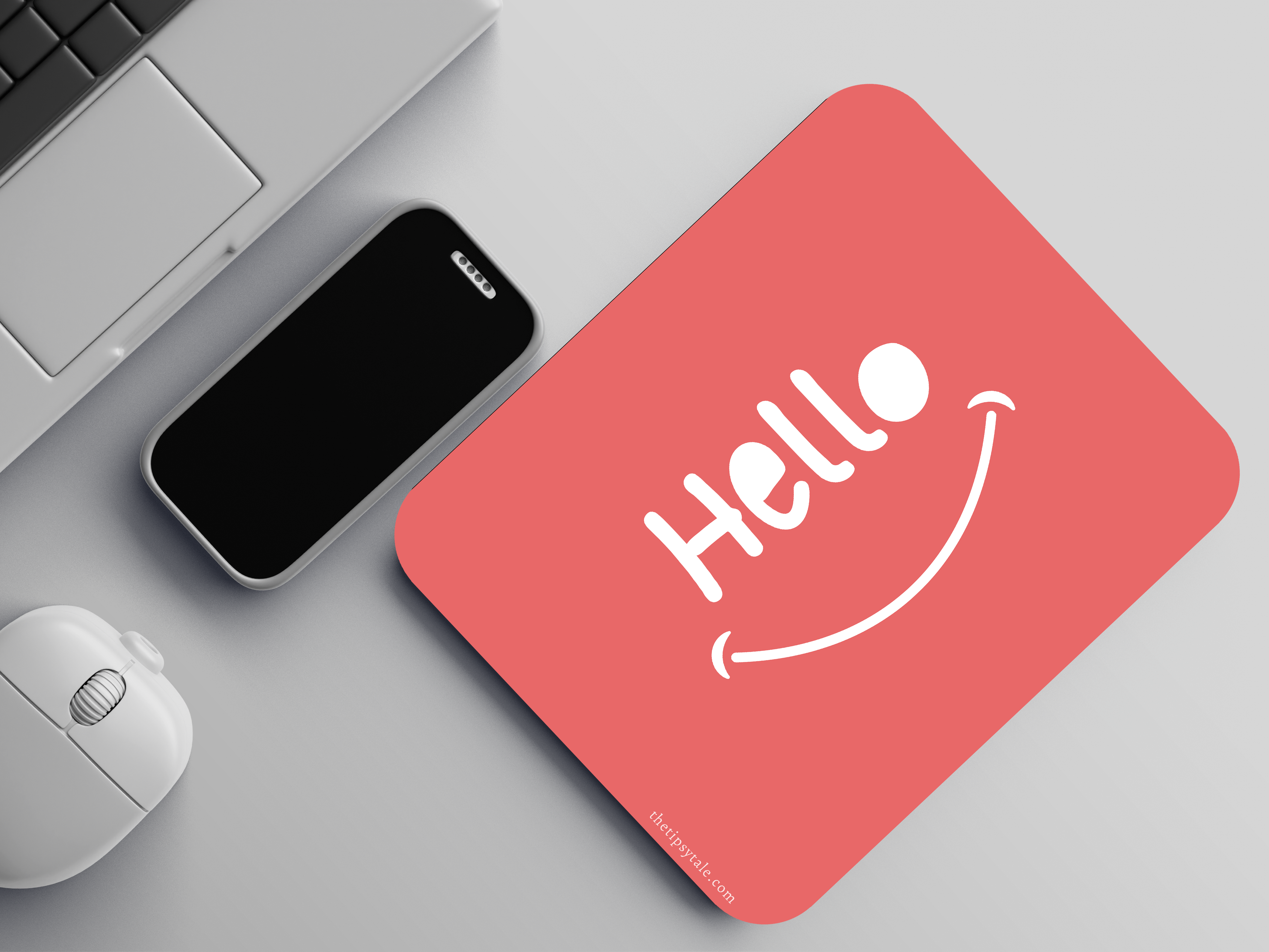 "HELLO" Mousepad Enhance Your Workspace with Style