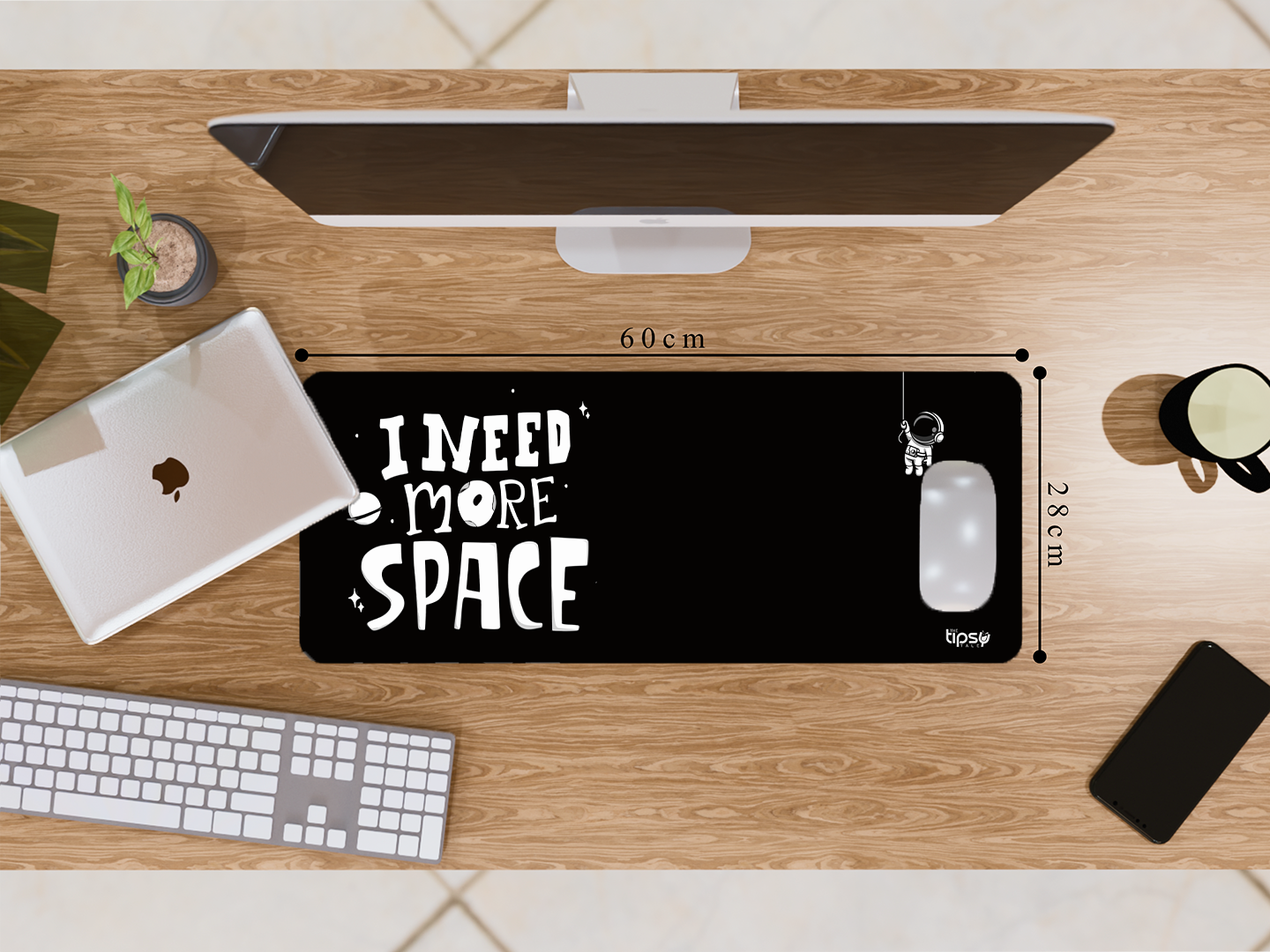 "I NEED MORE SPACE" Gaming Mousepad- Elevate Your Gaming Experience