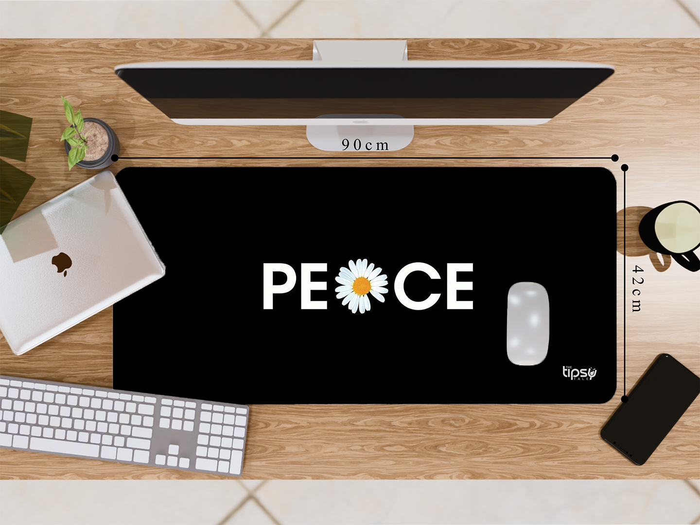 "Daisy Peace" Gaming Mousepad Elevate Your Gaming Experience