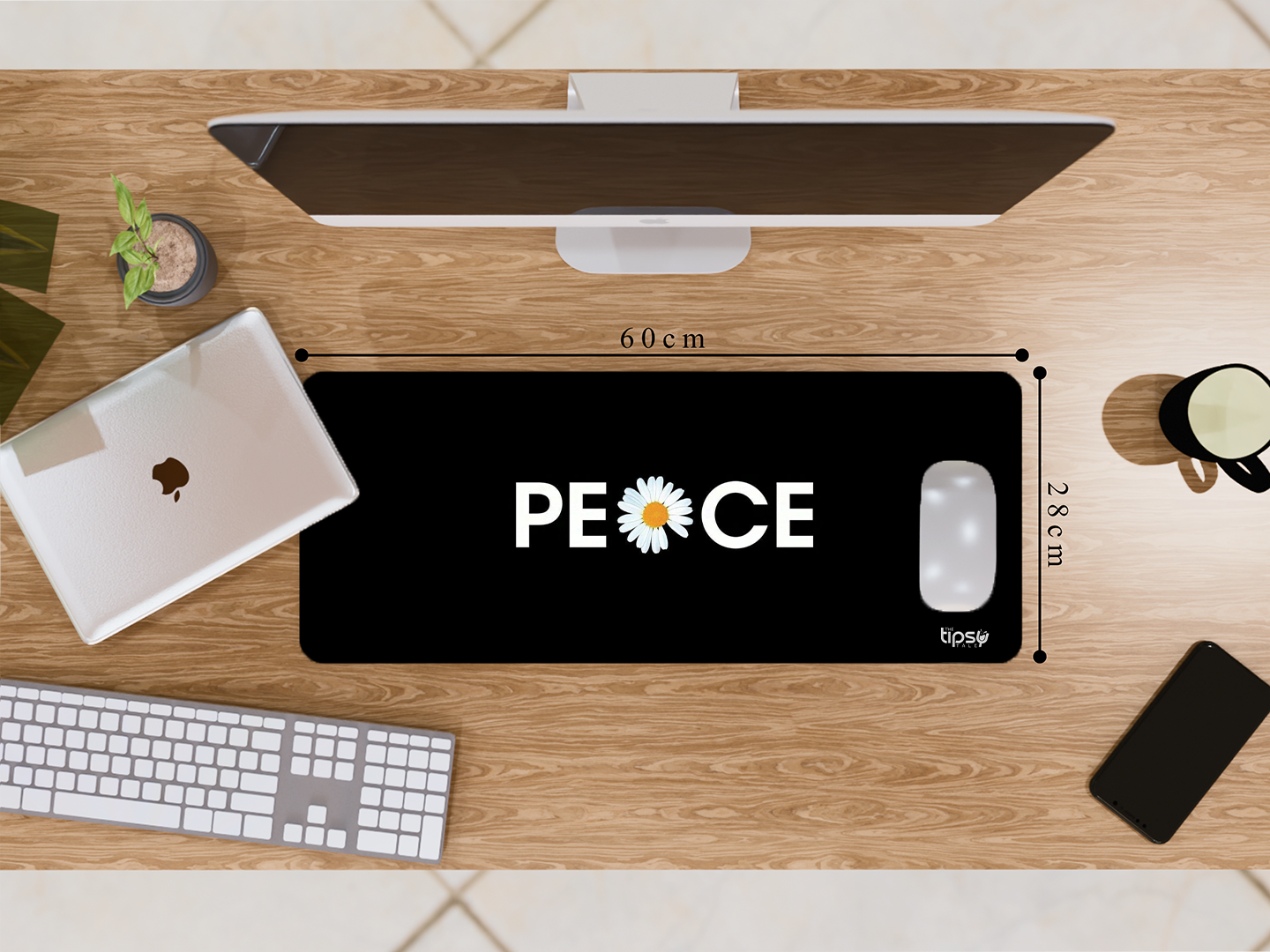 "Daisy Peace" Gaming Mousepad Elevate Your Gaming Experience