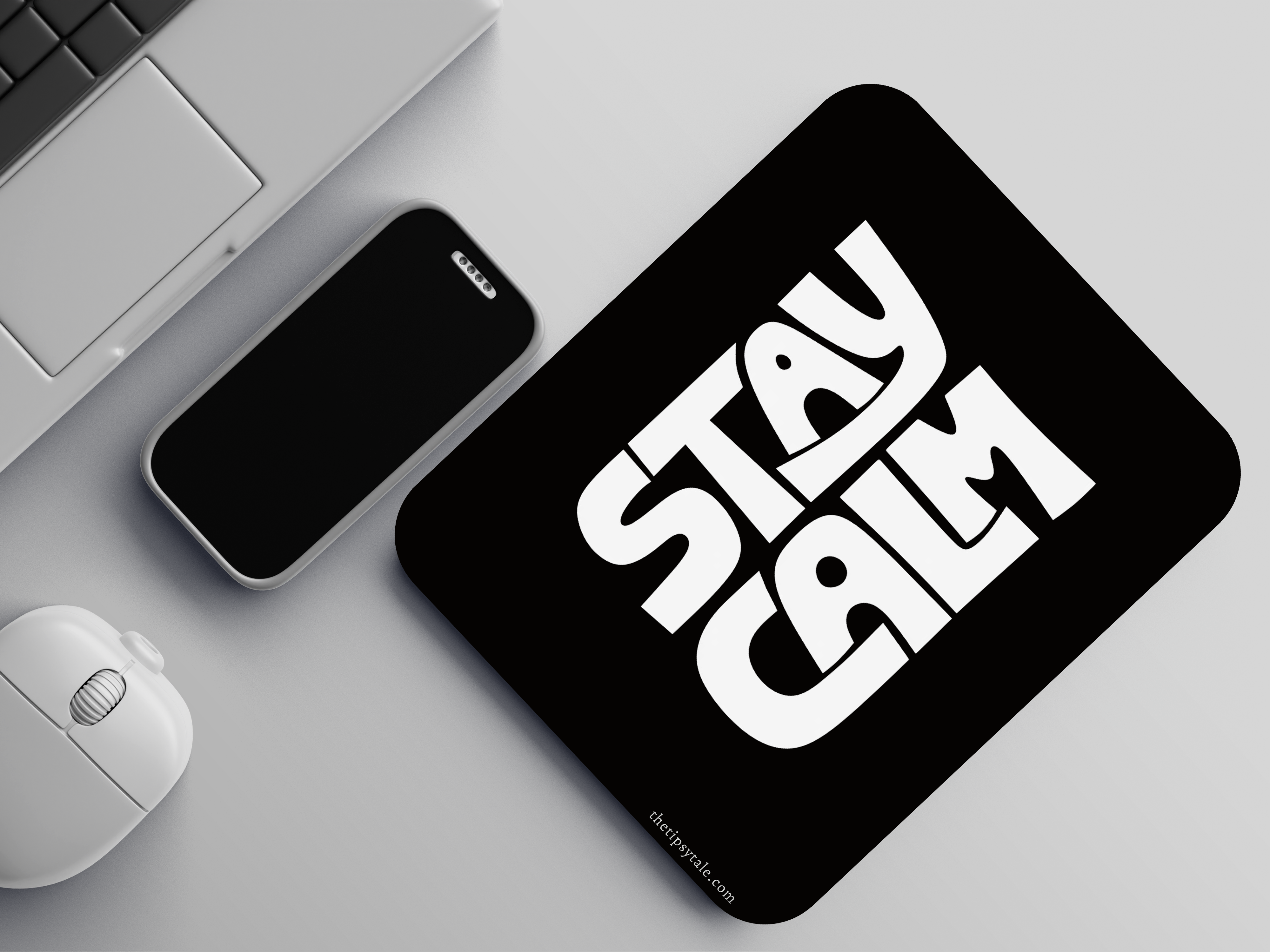 "STAY CALM" Mousepad Enhance Your Workspace with Style