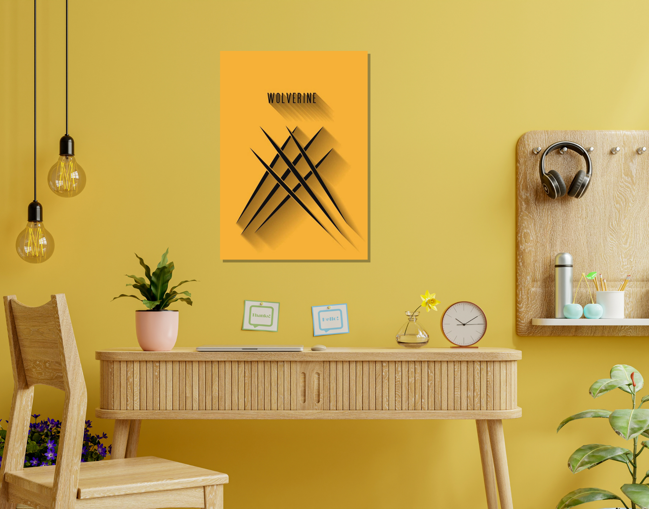 "WOLVERINE-CLAWS"- Shiny & Sturdy Metallic Poster Art That Pops & Sticks (Literally!)