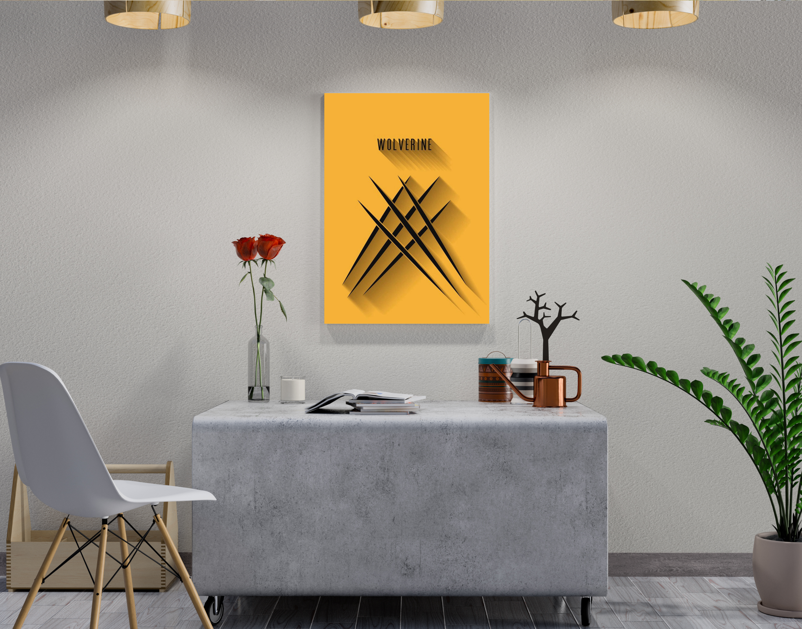 "WOLVERINE-CLAWS"- Shiny & Sturdy Metallic Poster Art That Pops & Sticks (Literally!)