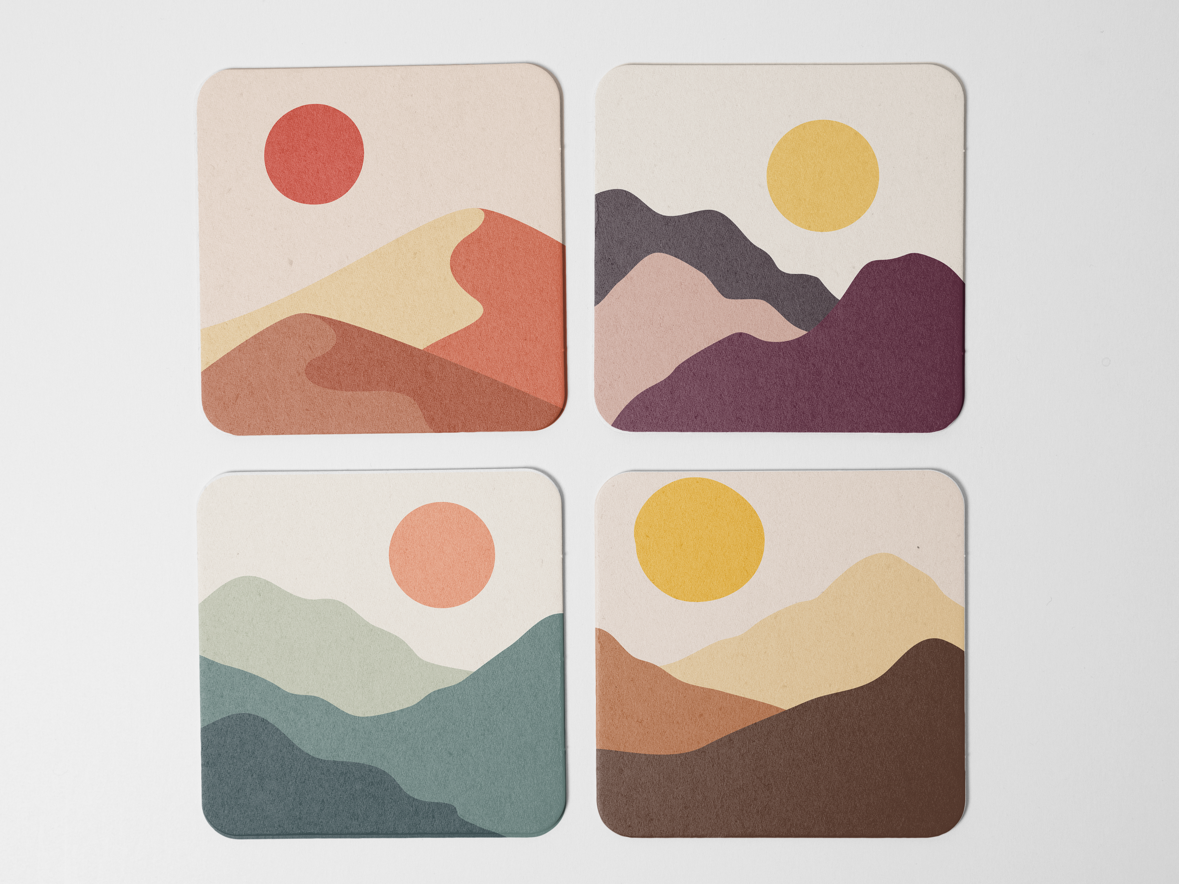 "Mountain Vibes" Coaster Set of 4
