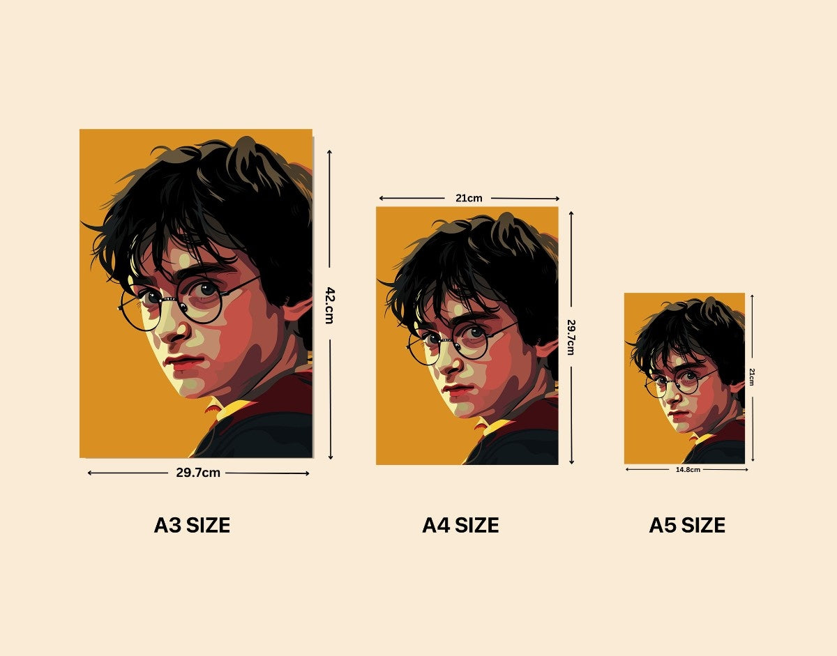 "HARRY POTTER ILLUSTRATION" -Shiny & Sturdy Metallic Poster Art That Pops & Sticks