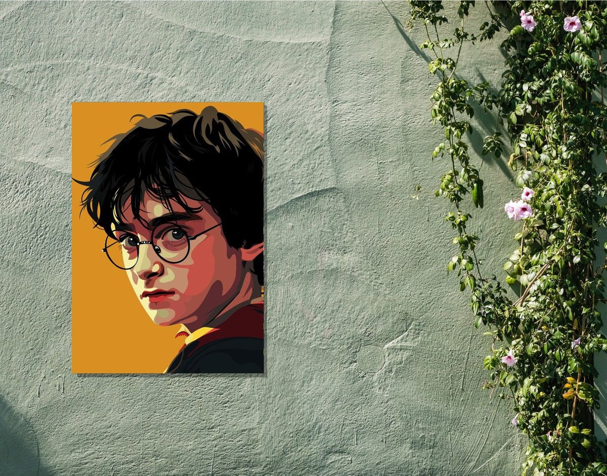 "HARRY POTTER ILLUSTRATION" -Shiny & Sturdy Metallic Poster Art That Pops & Sticks
