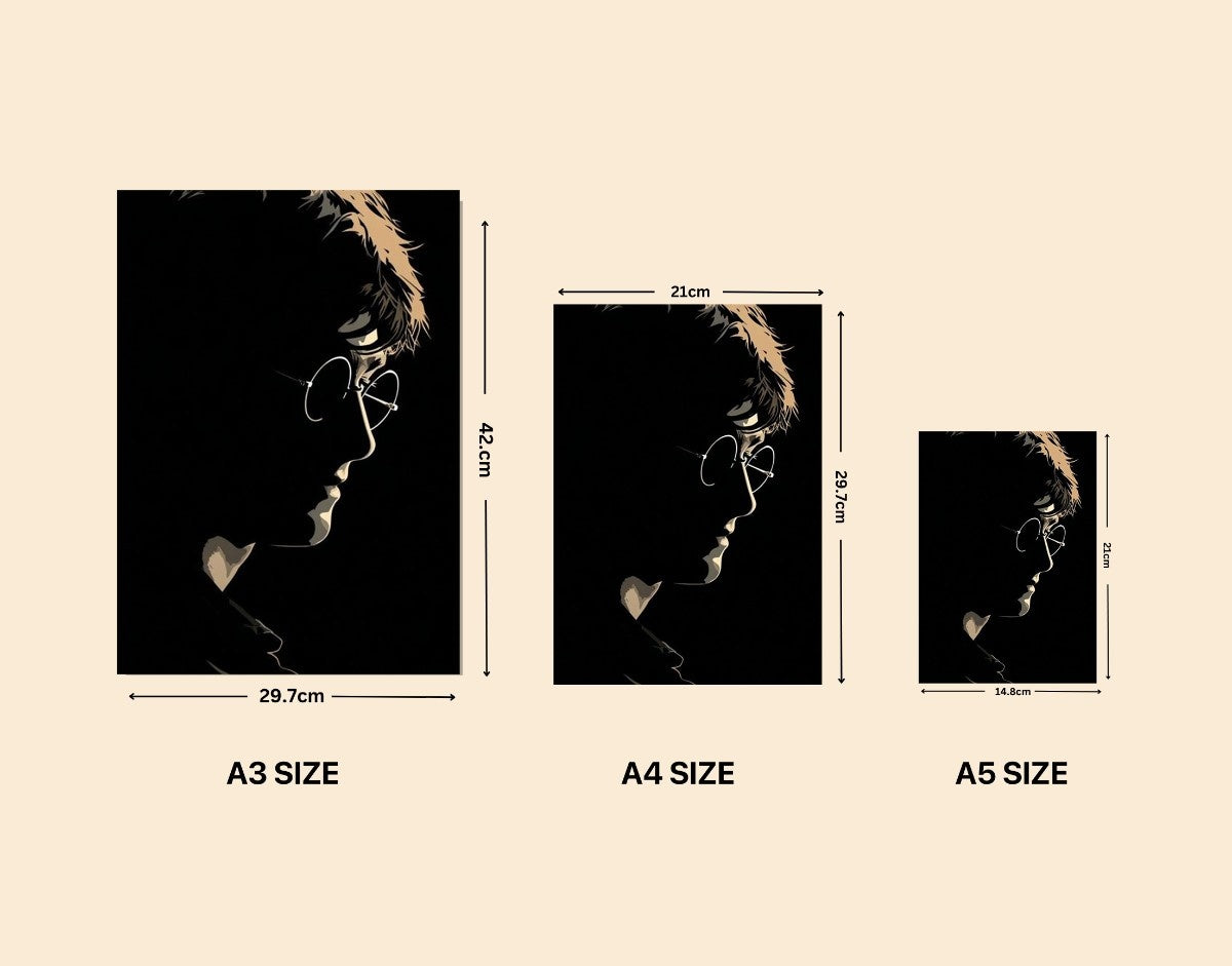 "HARRY POTTER SILHOUETTE" -Shiny & Sturdy Metallic Poster Art That Pops & Sticks