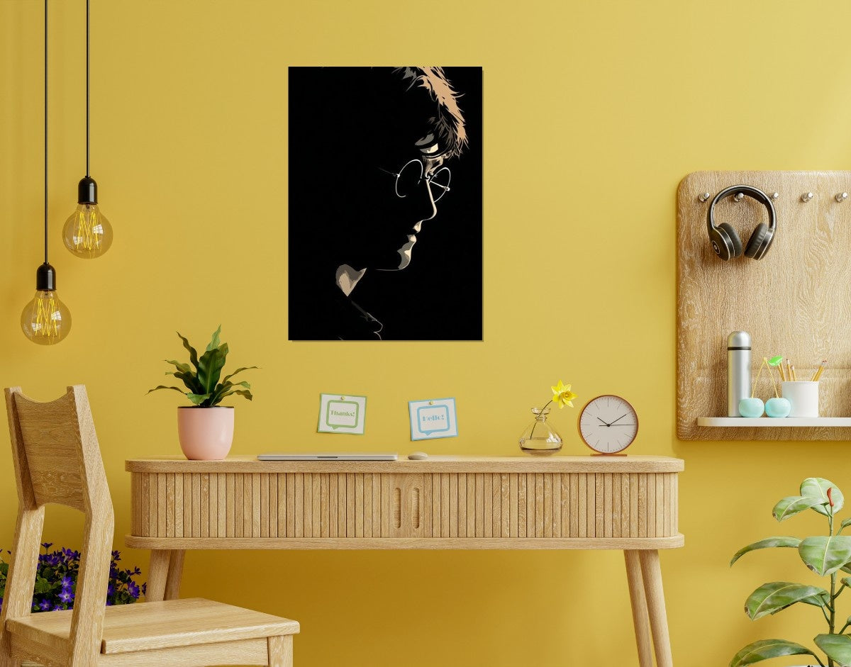 "HARRY POTTER SILHOUETTE" -Shiny & Sturdy Metallic Poster Art That Pops & Sticks