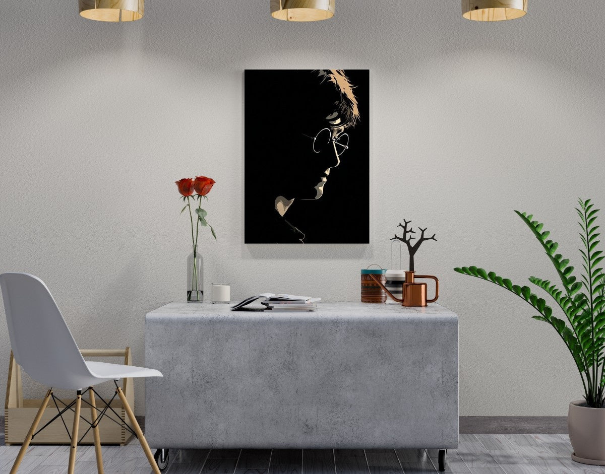 "HARRY POTTER SILHOUETTE" -Shiny & Sturdy Metallic Poster Art That Pops & Sticks