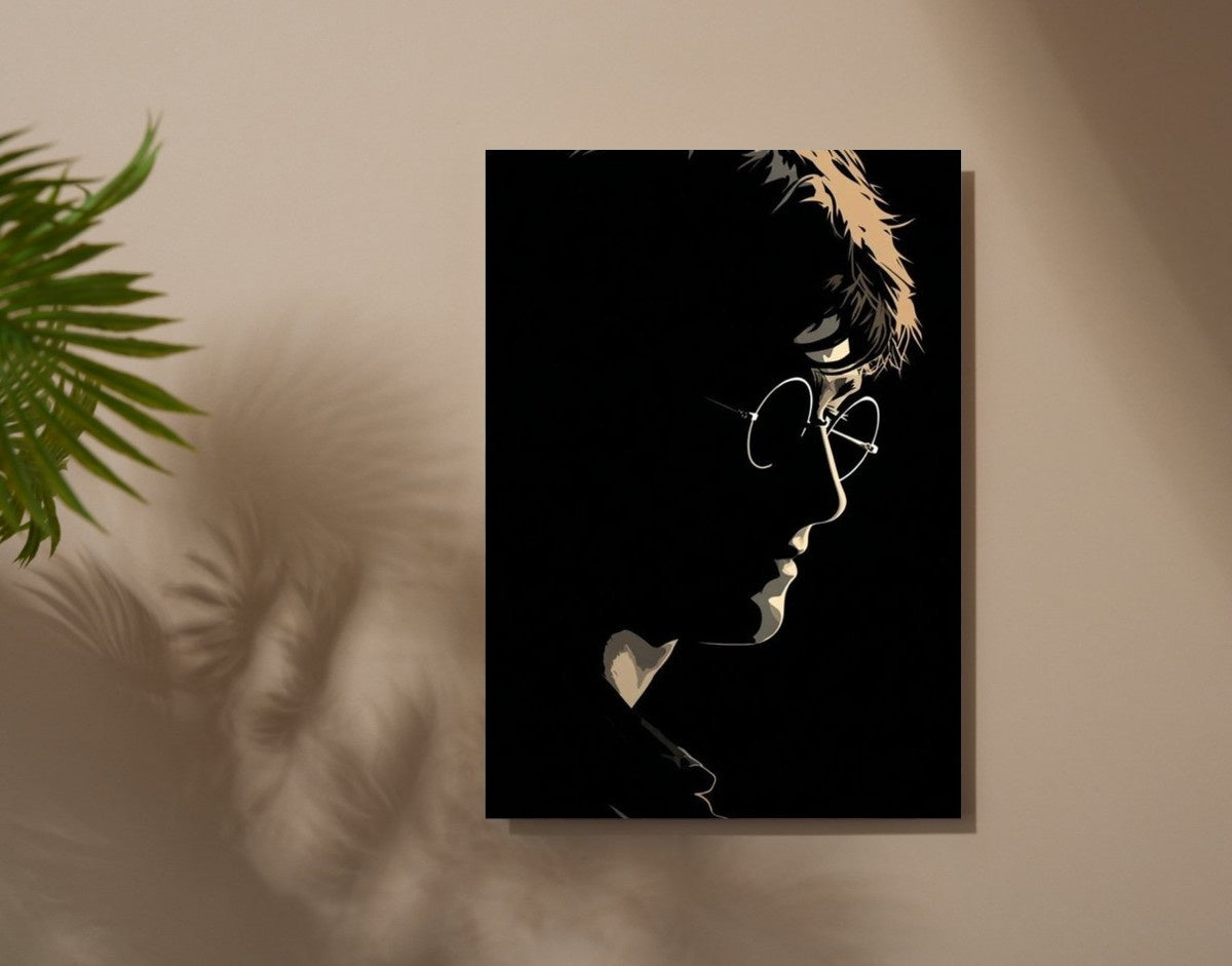 "HARRY POTTER SILHOUETTE" -Shiny & Sturdy Metallic Poster Art That Pops & Sticks