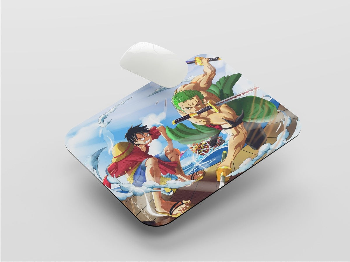 "MONKEY D LUFFY VS ZORO" Mousepad: Enhance Your Workspace with Style