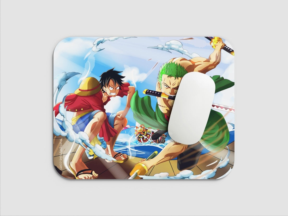 "MONKEY D LUFFY VS ZORO" Mousepad: Enhance Your Workspace with Style