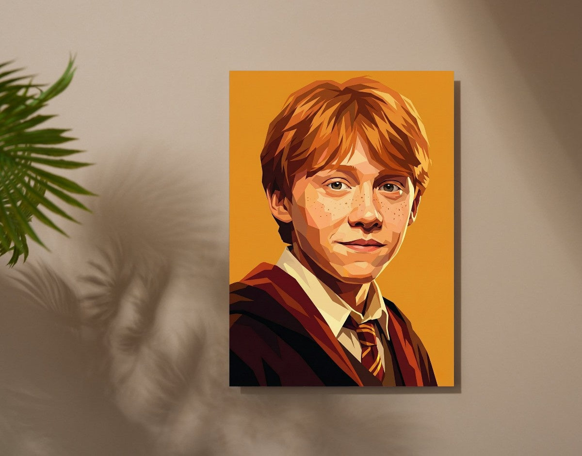 "Ron Weasley - HARRY POTTER" -Shiny & Sturdy Metallic Poster Art That Pops & Sticks