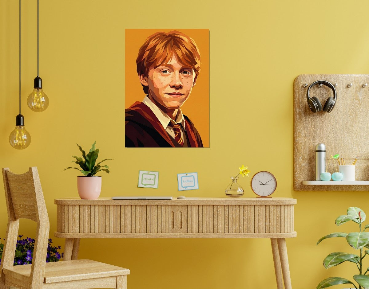 "Ron Weasley - HARRY POTTER" -Shiny & Sturdy Metallic Poster Art That Pops & Sticks
