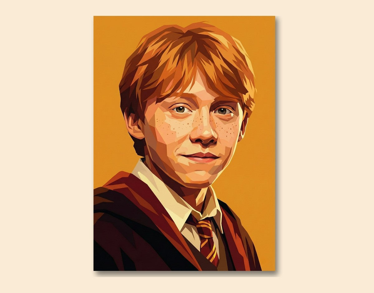 "Ron Weasley - HARRY POTTER" -Shiny & Sturdy Metallic Poster Art That Pops & Sticks