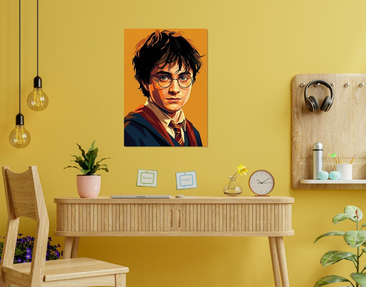 "POTTER HEAD - HARRY POTTER" -Shiny & Sturdy Metallic Poster Art That Pops & Sticks