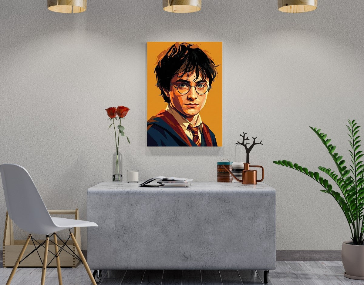 "POTTER HEAD - HARRY POTTER" -Shiny & Sturdy Metallic Poster Art That Pops & Sticks