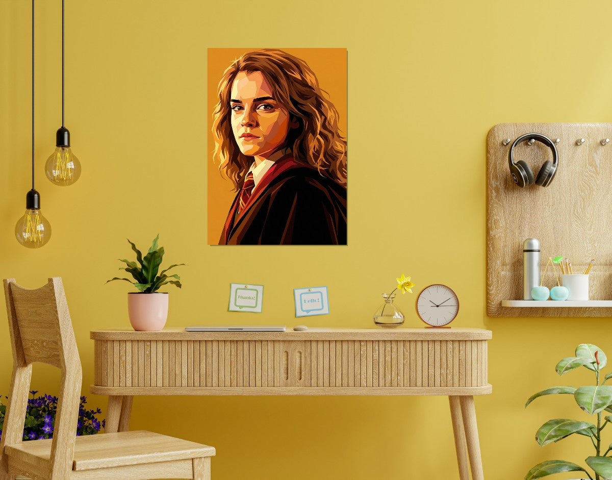 "Hermione Jean Granger - HARRY POTTER" -Shiny & Sturdy Metallic Poster Art That Pops & Sticks