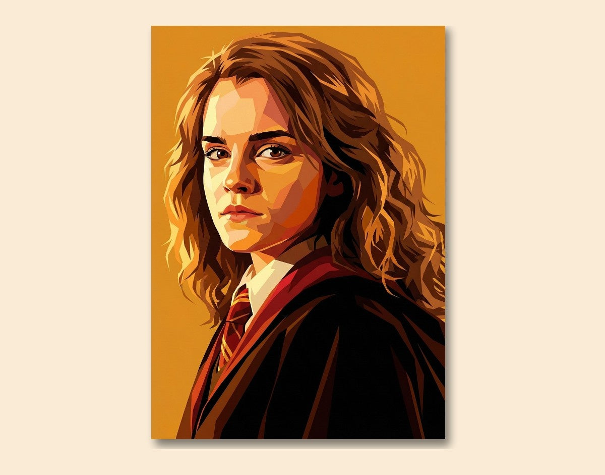 "Hermione Jean Granger - HARRY POTTER" -Shiny & Sturdy Metallic Poster Art That Pops & Sticks