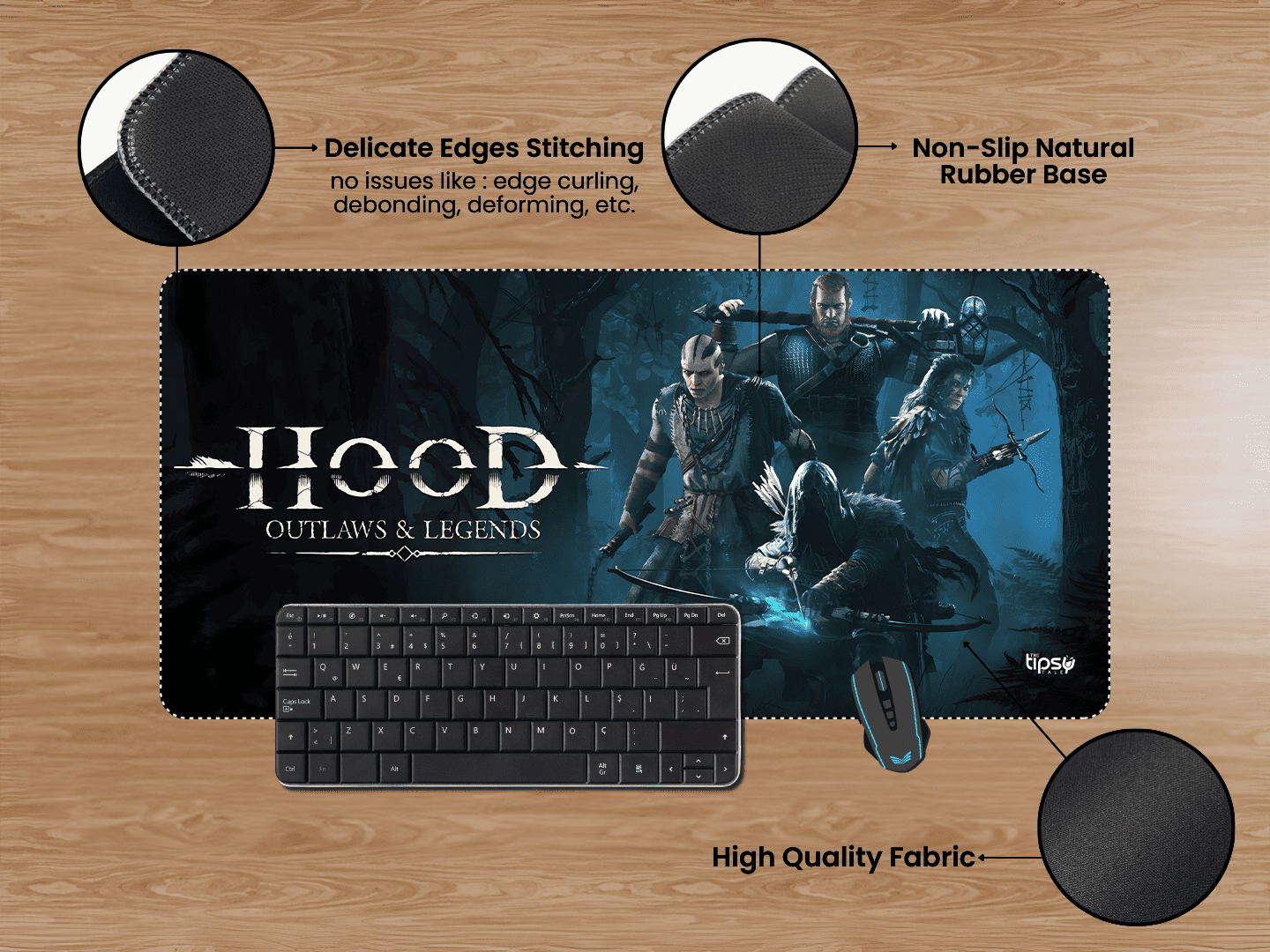"HOOD OUTLAWS & LEGENDS" Gaming Mousepad Elevate Your Gaming Experience
