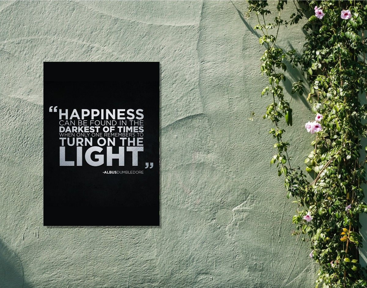 "DUMBLEDORE'S QOUTE - HARRY POTTER" -Shiny & Sturdy Metallic Poster Art That Pops & Sticks