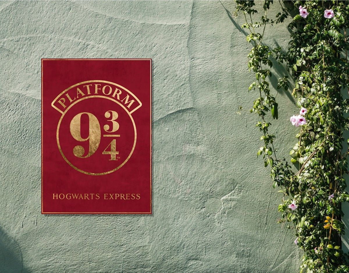 " HOGWARTS EXPRESS " -Shiny & Sturdy Metallic Poster Art That Pops & Sticks