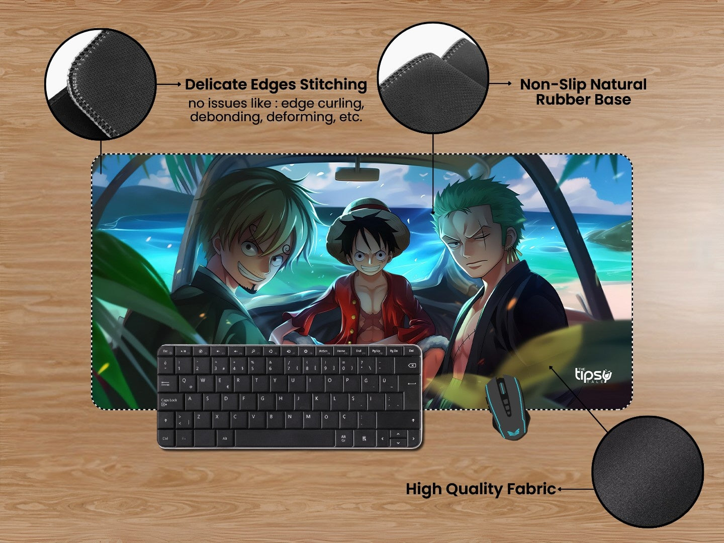 "ONE PIECE STRAW HAT - ANIME" Gaming Mousepad Elevate Your Gaming Experience