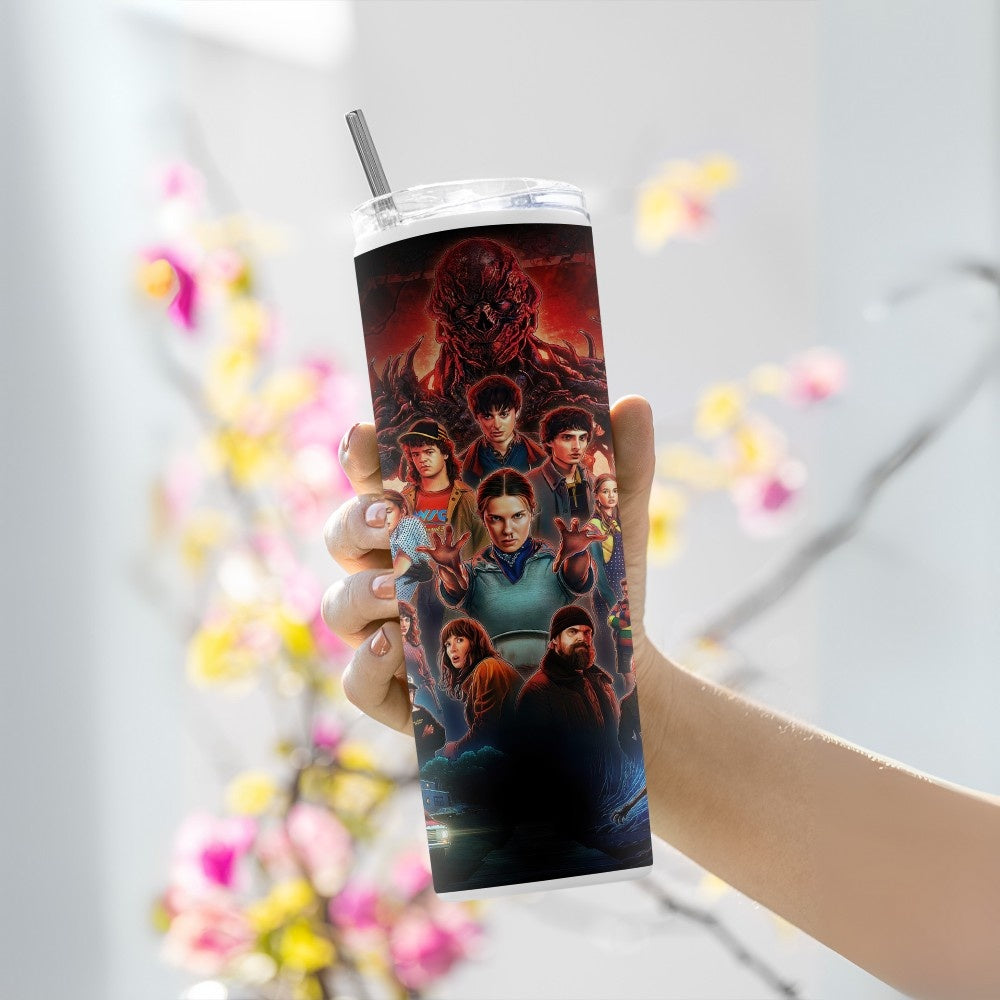 "Stranger Things - End Game" Tumbler with Metal Straw