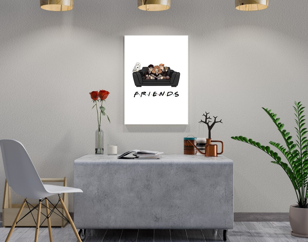 "FRIENDS - HARRY POTTER" -Shiny & Sturdy Metallic Poster Art That Pops & Sticks